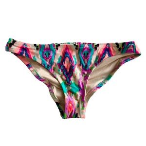 NWT Xhilaration Ikat Print Ruched Bikini Bottom M